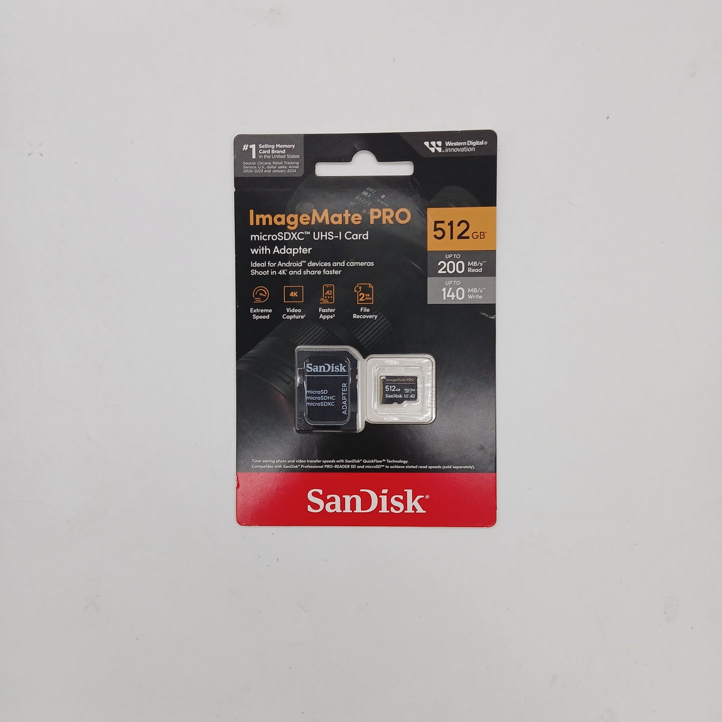 New SanDisk ImageMate Pro microSD SDSQXBD-512G-AW6KA