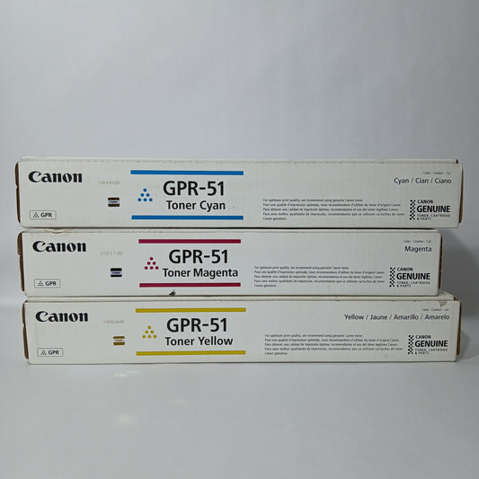 New Canon GPR-51 Yellow, Cyan and Magenta Ink Cartridge