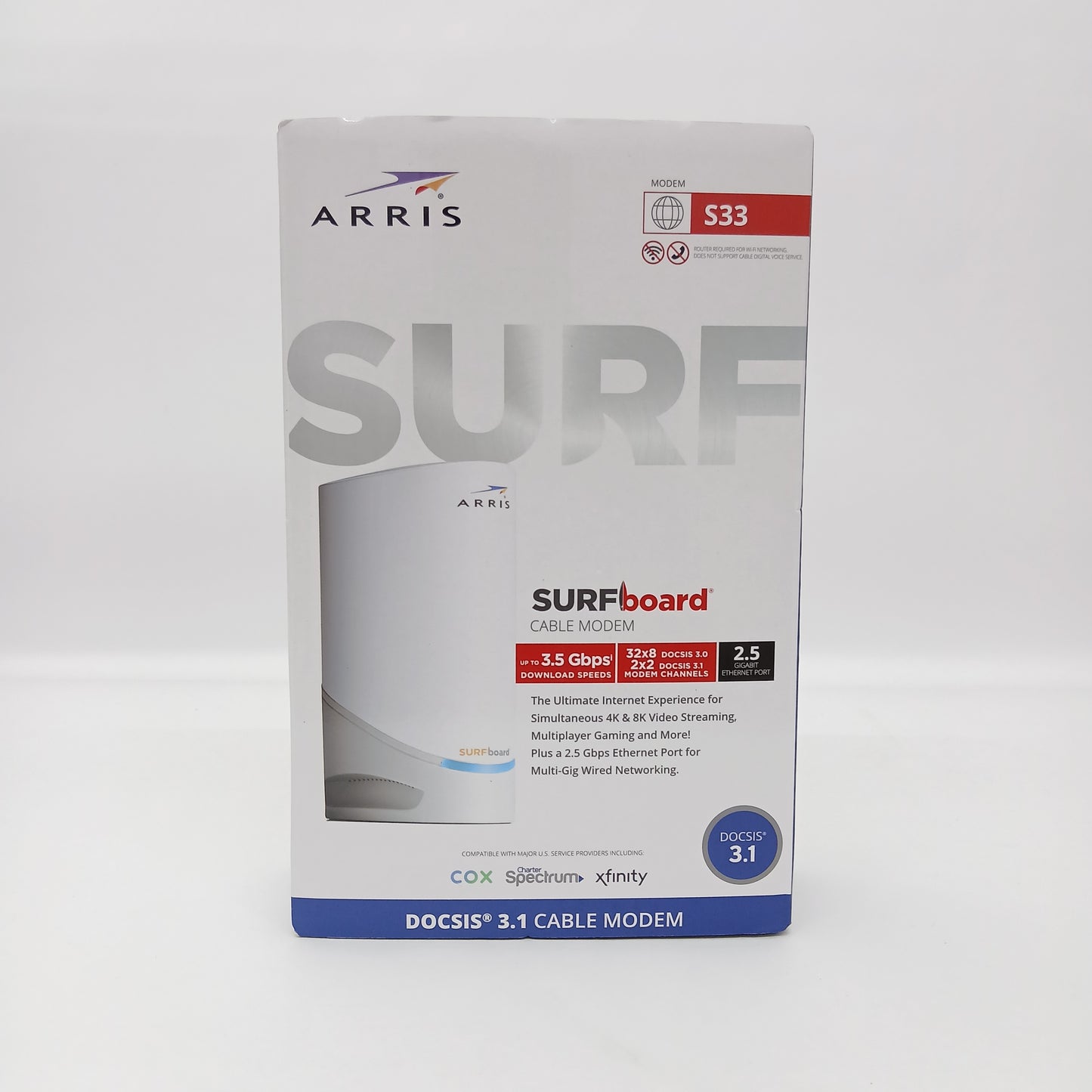 New ARRIS SURFboard DOCSIS 3.1 S33 Cable Modem