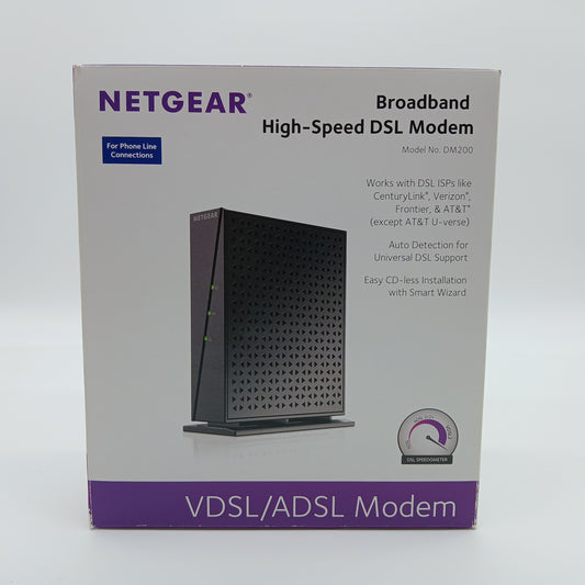 New Open Box NETGEAR Dual Band DM200 Broadband High-Speed DSL Modem