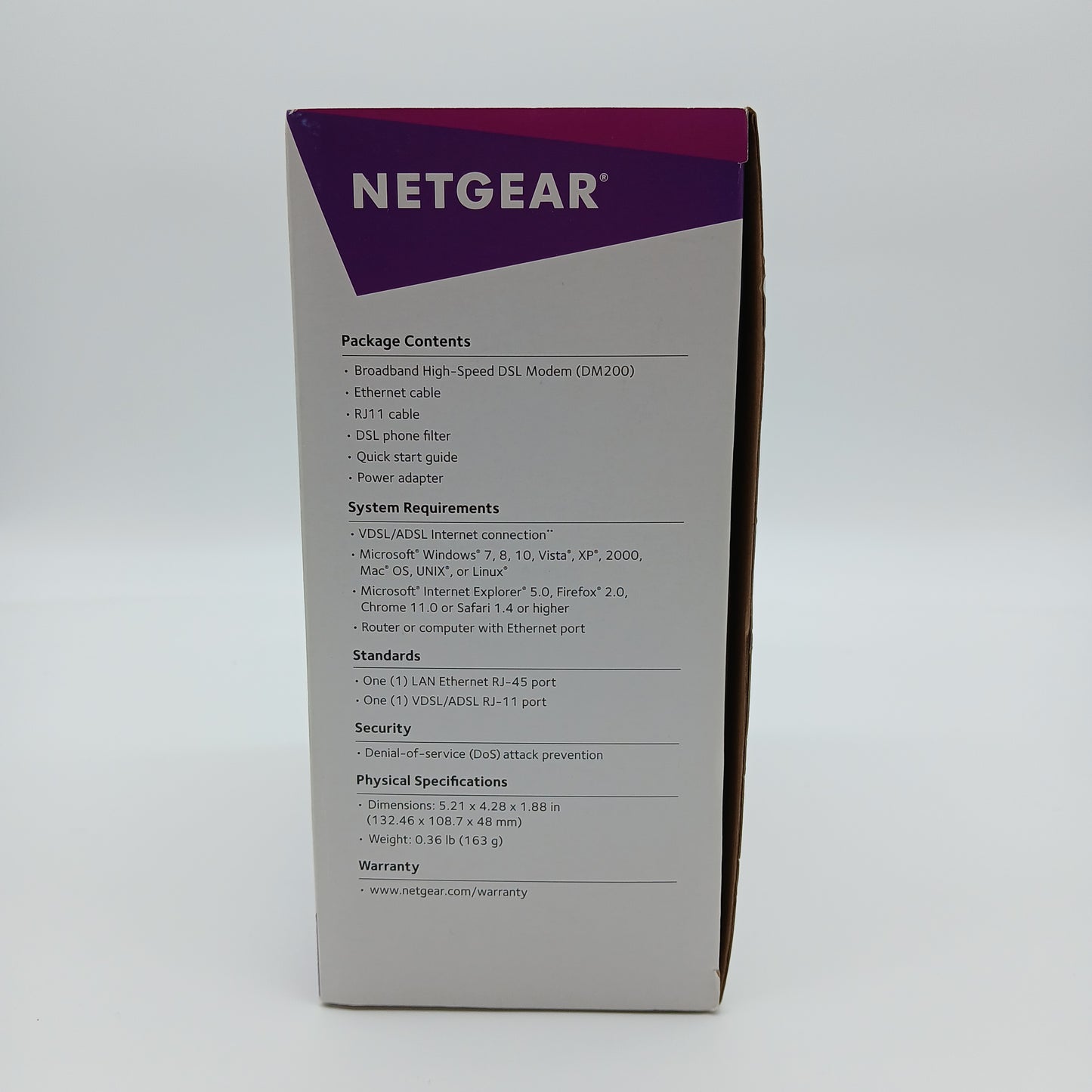 New Open Box NETGEAR Dual Band DM200 Broadband High-Speed DSL Modem