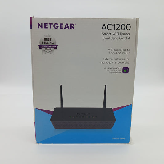 New Open Box NETGEAR AC1200 Dual Band R6220 Smart WiFi Router