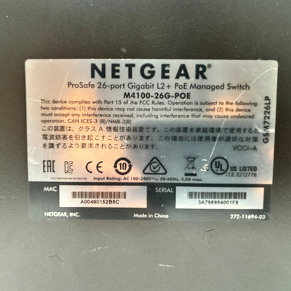 ‎NETGEAR ProSafe 26-Port Gigabit L2+ PoE Managed Switch