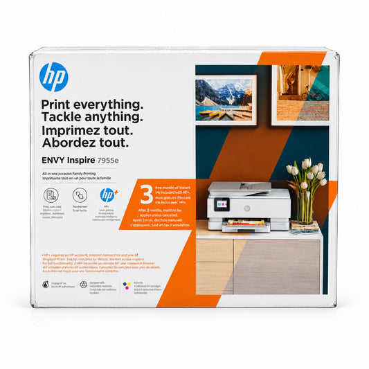 New HP Envy All In One InkJet Printer White 7955E