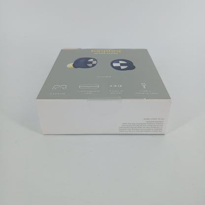 New Heyday True Wireless Wireless Bluetooth Earbuds Blue & White Plaid