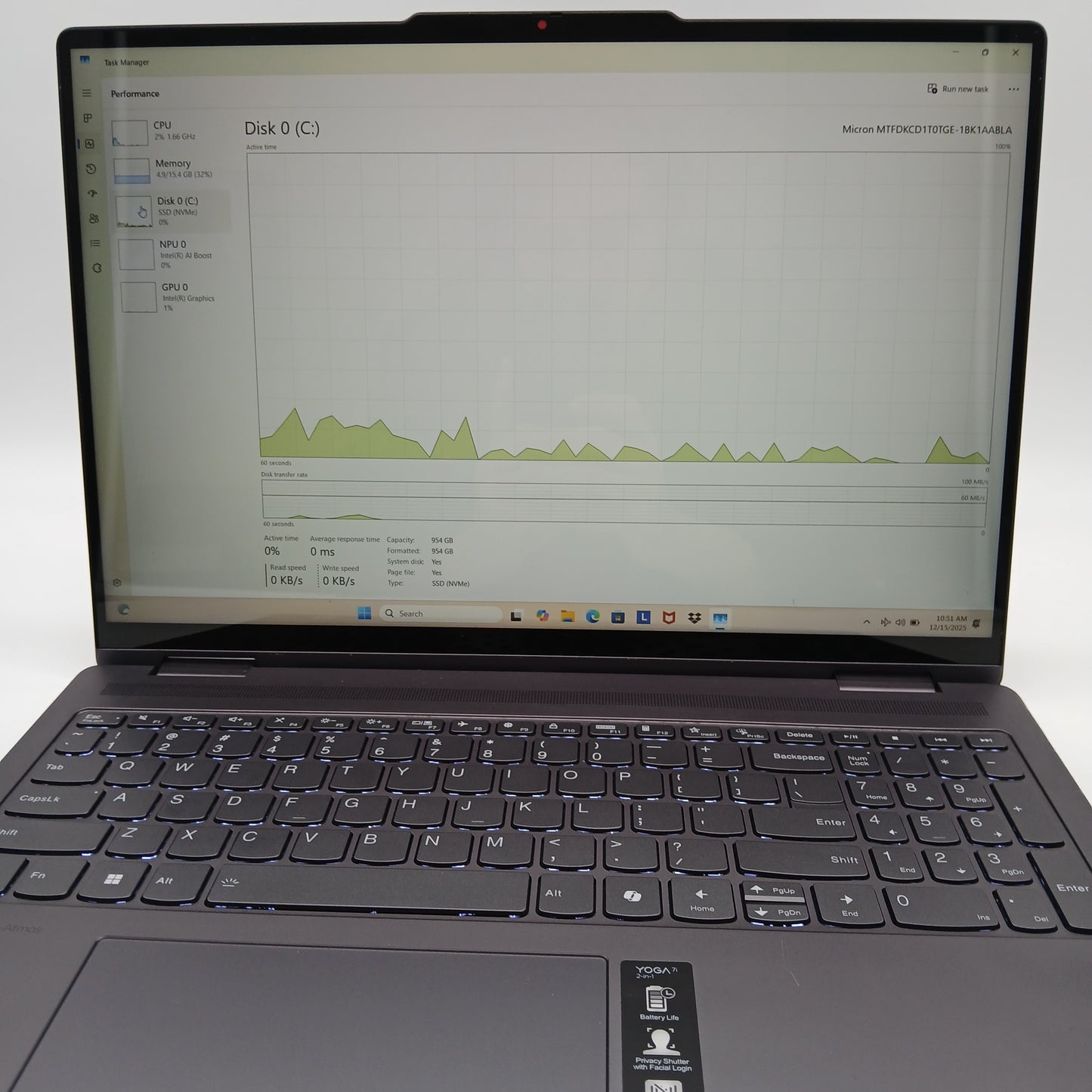 Lenovo Yoga 7 2-in-1 14" Core Ultra 7 155U 1.7GHz 16GB RAM 1TB SSD