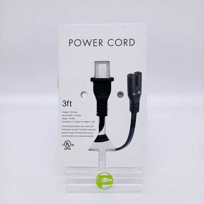 New AC Power Code for PS5 - 2 Prong Figure 8