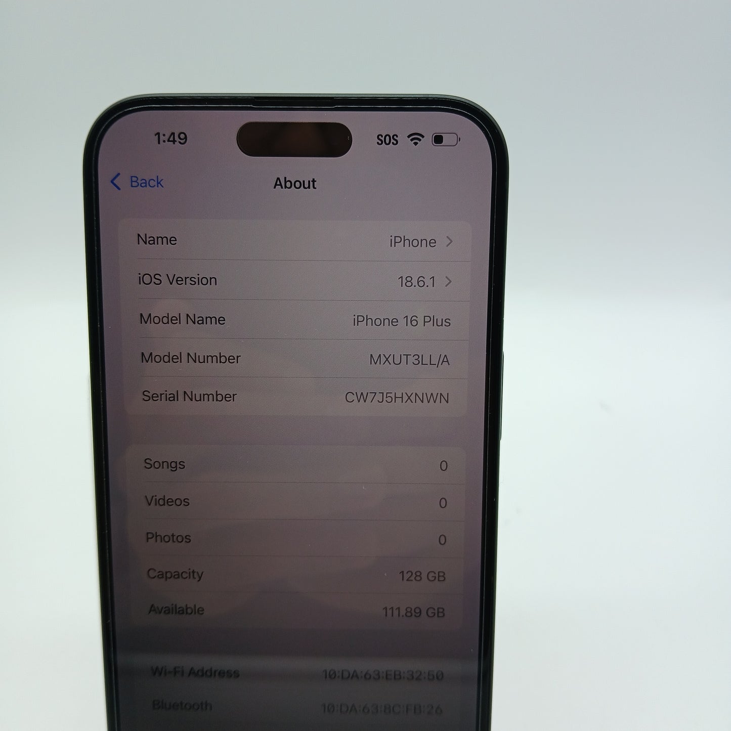 T-Mobile Apple iPhone 16 Plus 128GB Black MXUT3LL/A
